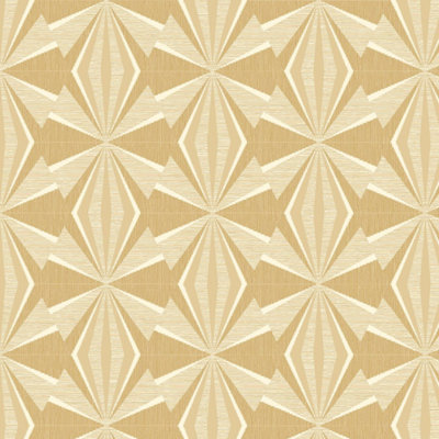 Hoopla Walls Sunray Diamond Gold Matt Smooth 10m Wallpaper