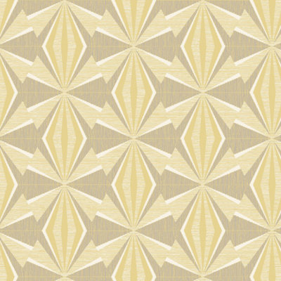 Hoopla Walls Sunray Diamond Grey & Yellow 10m Wallpaper Matt Smooth