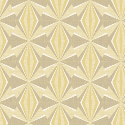 Hoopla Walls Sunray Diamond Grey & Yellow 10m Wallpaper Matt Smooth