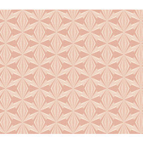 Hoopla Walls Sunray Diamond Pink Matt Smooth 10m Wallpaper