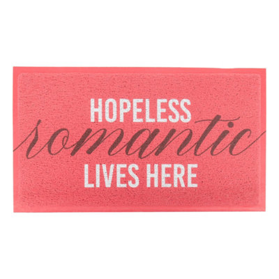 Hopeless Romantic Lives Here Doormat (70 x 40cm)