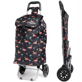 Hoppa 57Ltr Lightweight Shopping Trolley 2024 model, Hard Wearing & Foldaway Push/Pull Cart for Easy Storage With 1 Year Guarantee
