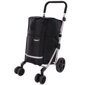 Hoppa Expandable Lightweight Shopping Trolley 74L 2024 model, Hard Wearing & Foldaway Push/Pull Cart for Easy Storage With 1 Year