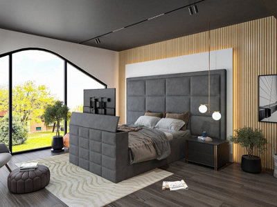 Horizon King Size TV Bed (Grey)