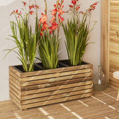 Horizon Outdoor Rectangular Wooden Planter 90cm