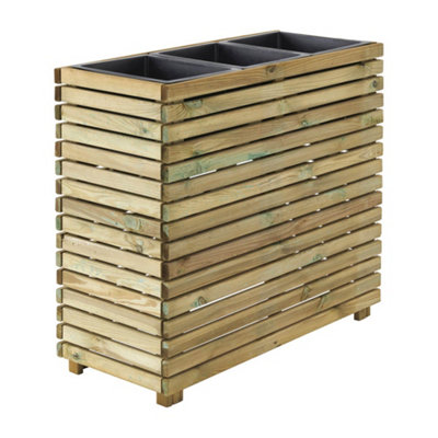 Horizon Outdoor Rectangular Wooden Planter Tall 90cm - 6