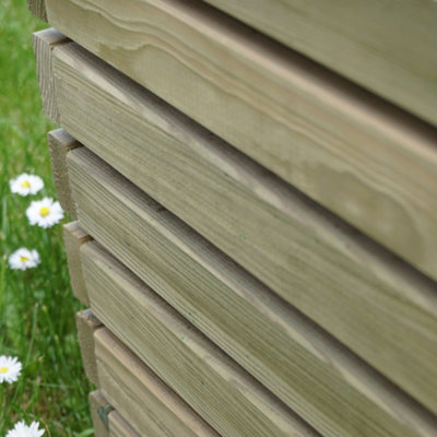 Horizon Outdoor Square Wooden Planter Tall 40cm - 6