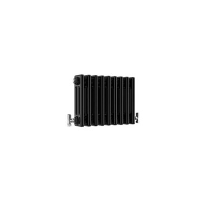 Horizontal Black Triple Column Radiator (H) 300mm x (W) 425mm.