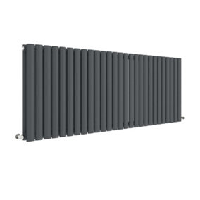 Horizontal Double Panel Radiator - 600mm x 1572mm - 5963 BTU - Anthracite- Balterley