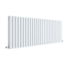 Horizontal Double Panel Radiator - 600mm x 1572mm - 5963 BTU - Gloss White- Balterley