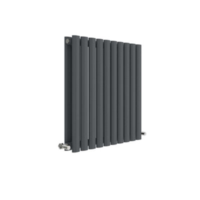 Horizontal Double Panel Radiator - 600mm x 586mm - 2209 BTU - Anthracite- Balterley