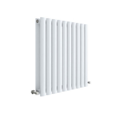 Horizontal Double Panel Radiator - 600mm x 586mm - 2209 BTU - Gloss White- Balterley