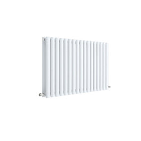 Horizontal Double Panel Radiator - 600mm x 992mm - 3755 BTU - Gloss White- Balterley