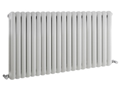 Horizontal Double Panel Radiator - 635mm x 1223mm - 4467 BTU - Gloss White