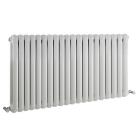 Horizontal Double Panel Radiator - 635mm x 1223mm - 4467 BTU - Gloss White