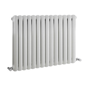 Horizontal Double Panel Radiator - 635mm x 863mm - 3129 BTU - Gloss White