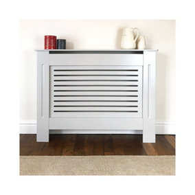 Horizontal Grill French Grey Painted Radiator Cover - Small