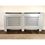 Horizontal Grill French Grey Painted Radiator Cover - XL