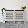 Horizontal Grill Oatmeal Painted Radiator Cover - Large