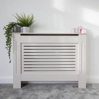 Horizontal Grill Oatmeal Painted Radiator Cover - Medium | DIY at B&Q