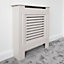 Horizontal Grill Oatmeal Painted Radiator Cover - Small