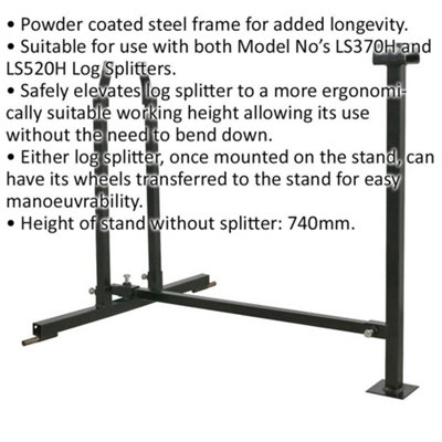 Horizontal Log Splitter Stand for ys05343 & ys05351 Log Splitters - Steel Frame