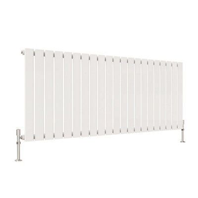 Horizontal Single Panel Flat White Designer Radiator 600x1428mm
