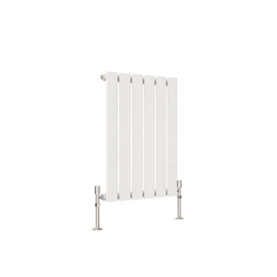 Horizontal Single Panel Flat White Designer Radiator 600x408mm