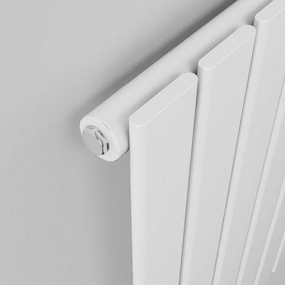 Horizontal Single Panel Flat White Designer Radiator 600x408mm