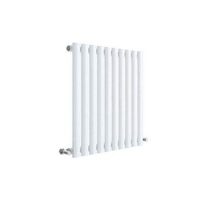 Horizontal Single Panel Radiator - 600mm x 586mm - 1477 BTU - Gloss White- Balterley