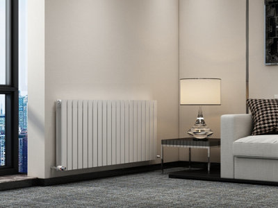 Horizontal Slimline Double Radiator White 600x1430mm