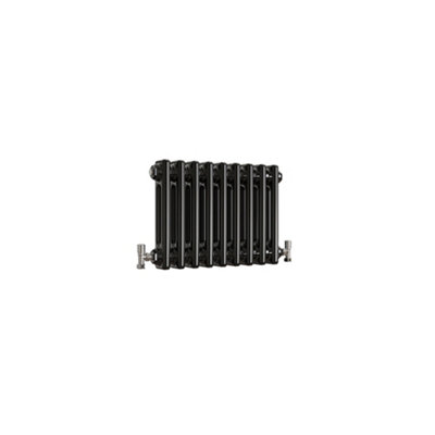 Horizontal Traditional 2 Column Radiator Black (H)300mm (W)425mm 957 ...