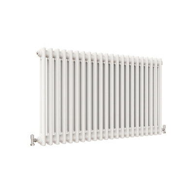 Horizontal Traditional 2 Column Radiator White (H)600mm (W)1010mm 4600 ...