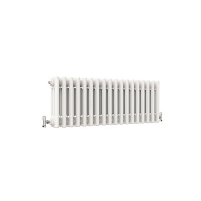 Horizontal Traditional 3 Column Radiator White (H)300mm (W)830mm 2615 ...