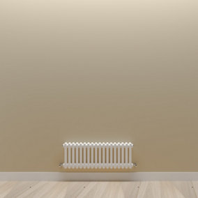 Horizontal White Double Column Radiator (H) 300mm x (W) 830mm.