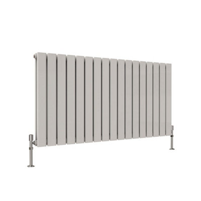 Horizontal White Double Flat Panel Radiator (H) 600 mm x (W) 1156 mm.