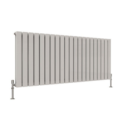 Horizontal White Double Flat Panel Radiator (H) 600 mm x (W) 1428 mm.