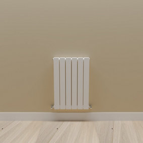Horizontal White Double Flat Panel Radiator (H) 600 mm x (W) 408 mm.