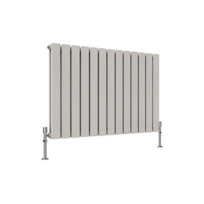 Horizontal White Double Flat Panel Radiator (H) 600 mm x (W) 884 mm.