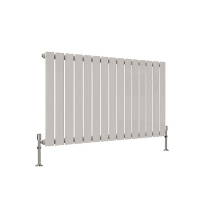 Horizontal White Single Flat Panel Radiator (H) 600 mm x (W) 1020 mm.