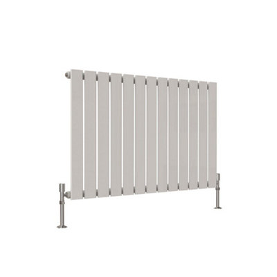 Horizontal White Single Flat Panel Radiator (H) 600 mm x (W) 884 mm, 2854 BTU.