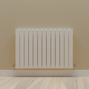 Horizontal White Single Flat Panel Radiator (H) 600 mm x (W) 884 mm.