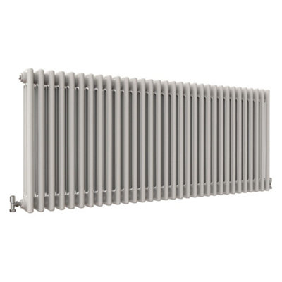 Horizontal White Triple Column Radiator (H) 600mm x (W) 1460mm, 9500 BTU.