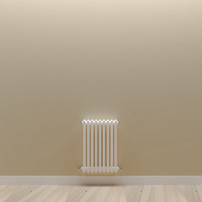 Horizontal White Triple Column Radiator (H) 600mm x (W) 425mm.