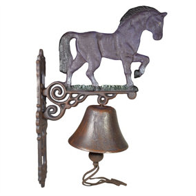 Horse / Mare Shire Bell Farm Cast Iron Sign Plaque Door Wall Stable House Porch
