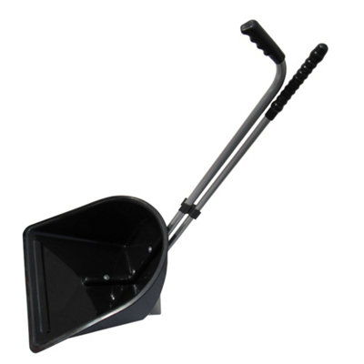 Horse Poop Scoop and Rake Black (Manure Equestrian Heavy Duty Lightweight)