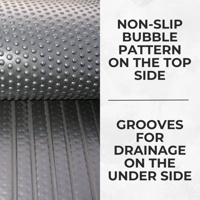 Horse Stable Floor Mats - Heavy Duty Rubber - Bubbletop - Non Slip - 12mm Thick- 6ft x 4ft - 12 Pack - 3