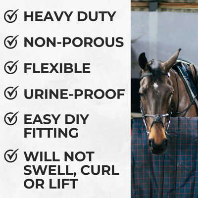 Horse Stable Floor Mats - Heavy Duty Rubber - Bubbletop - Non Slip - 12mm Thick- 6ft x 4ft - 12 Pack - 6