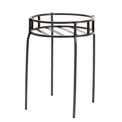 HORTICO Modern Black Plant Stand Indoor and Outdoor, D27 H39.5 cm DIY
