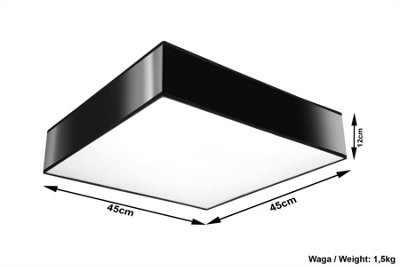 Horus Polyvinyl Chloride (Pvc) Black 3 Light Classic Ceiling Light